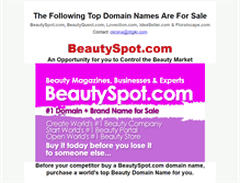 Tablet Screenshot of beautyspot.com